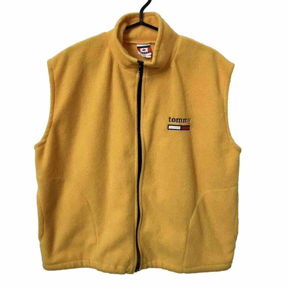 Vintage Yellow Fleece Vest - Picture 1 of 6